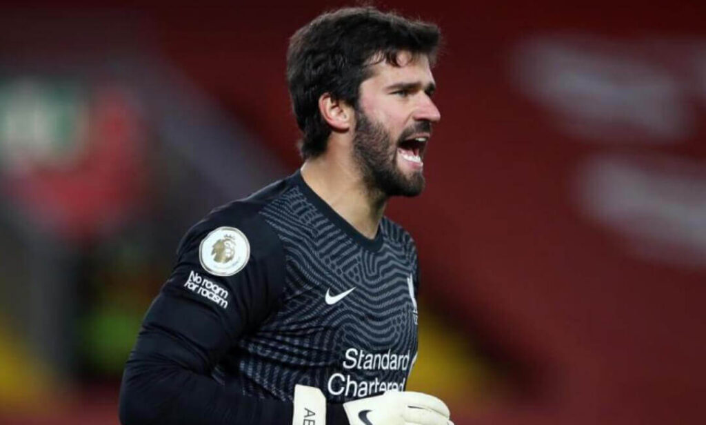 Alisson Becker - top 5 highest pay in Liverpool