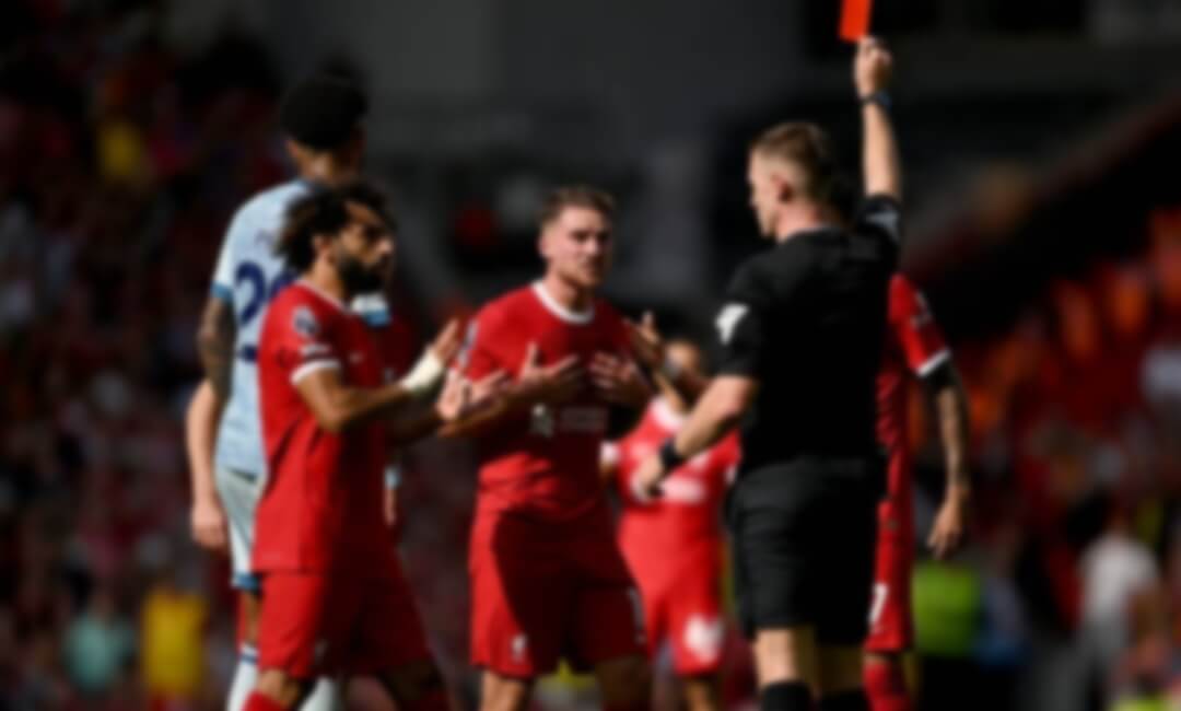 Liverpool appeals for the dismissal of a red card shown to Alexis Mac Allister