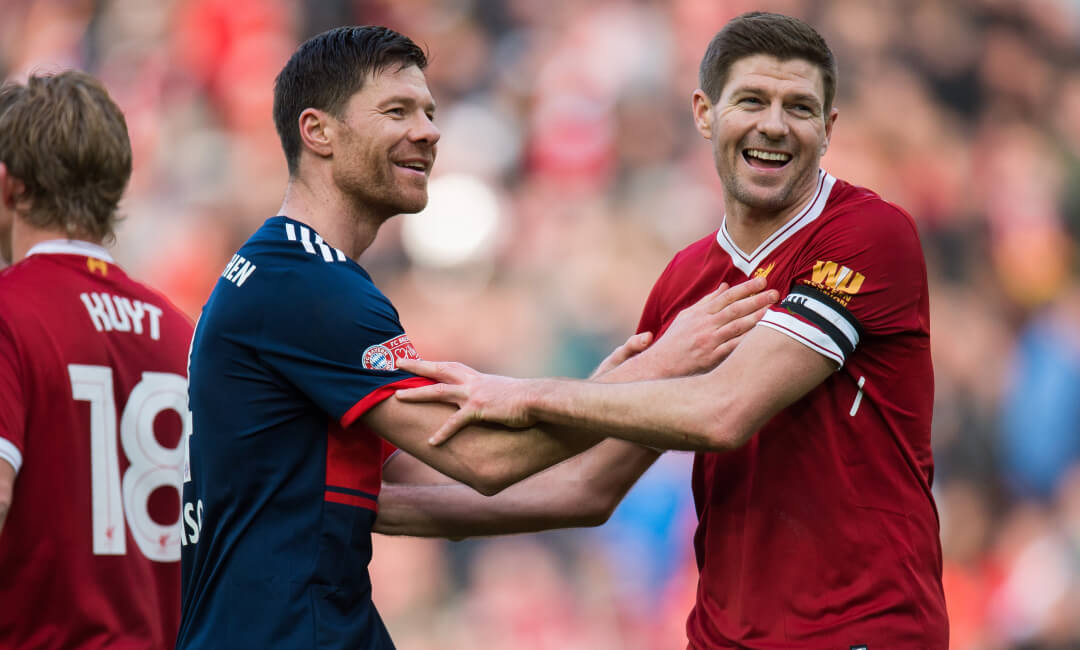 Xabi Alonso or Gerrard would like to be named manager...Dirk Kuyt has a theory