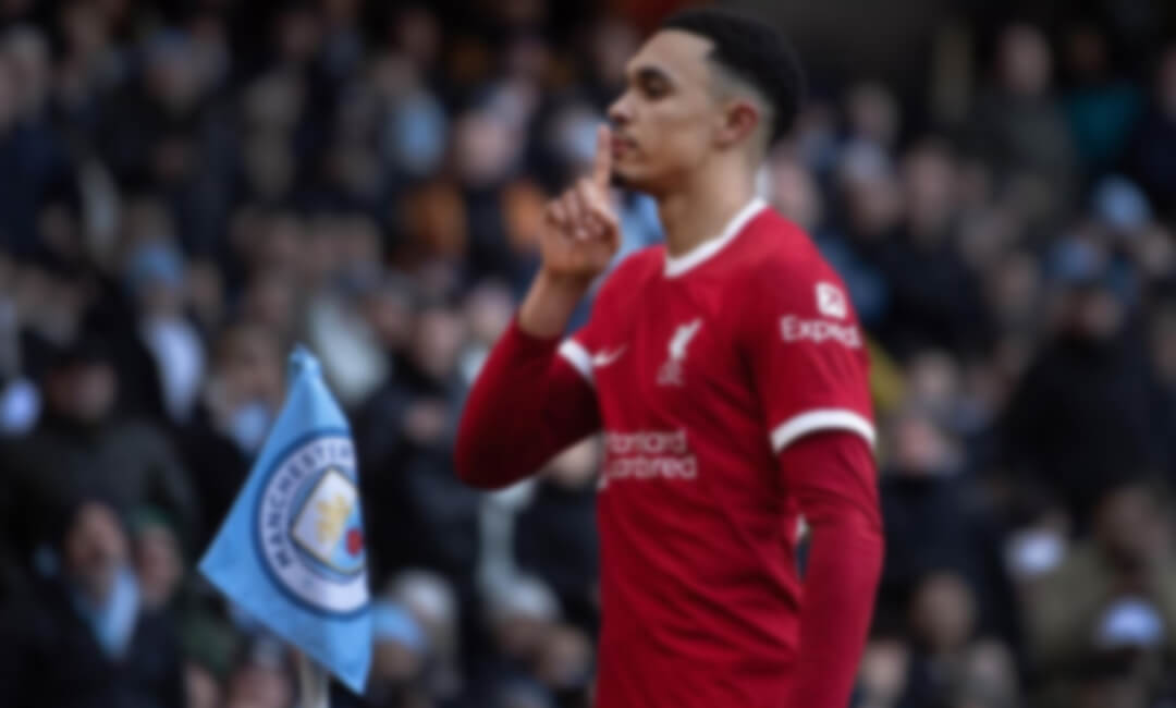 A machine built to win...Trent Alexander-Arnold's unique expression before the big game against City