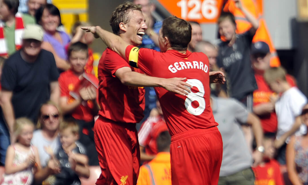 Lucas Leiva confesses that the best player he ever played with was Steven Gerrard