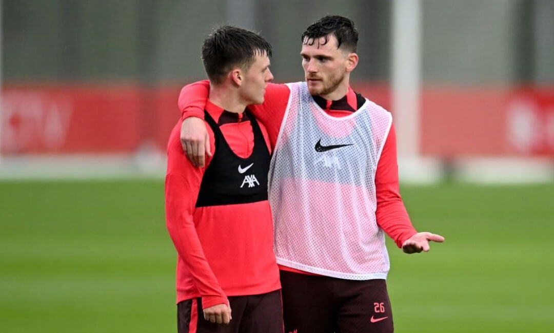 Ain’t gonna put any pressure on...Liverpool defender Andy Robertson reveals his feelings towards his country's juniors