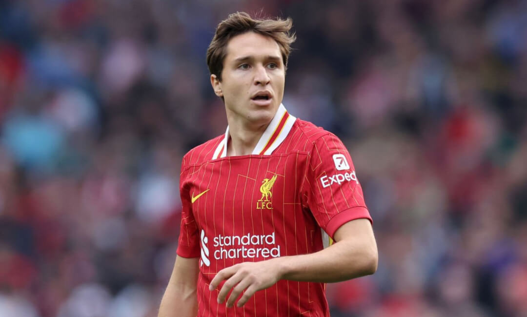 So relieved...Federico Chiesa looks back on his Premier League debut on his first appearance on the pitch at Anfield